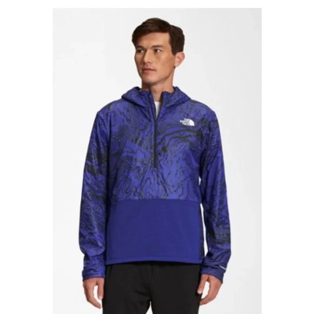 The North Face Men’s L Large Winter Warm-up 1/4 Zip Hoodie NWT Blue